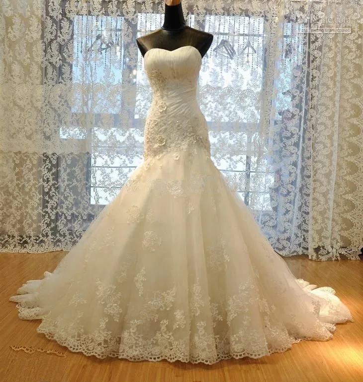 Robe de Noiva Sereia robes de mariée avec appliques sans manches dos nu sirène robe de mariée pas cher longue robe de mariée