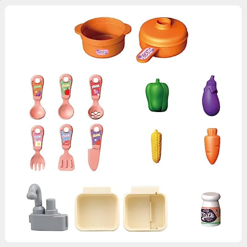 キッチンプレイフードチルドレンの家庭用キッチンおもちゃセットのふりをする料理おもちゃシミュレーションキッチン調理料理食器食品フルーツおもちゃ231218