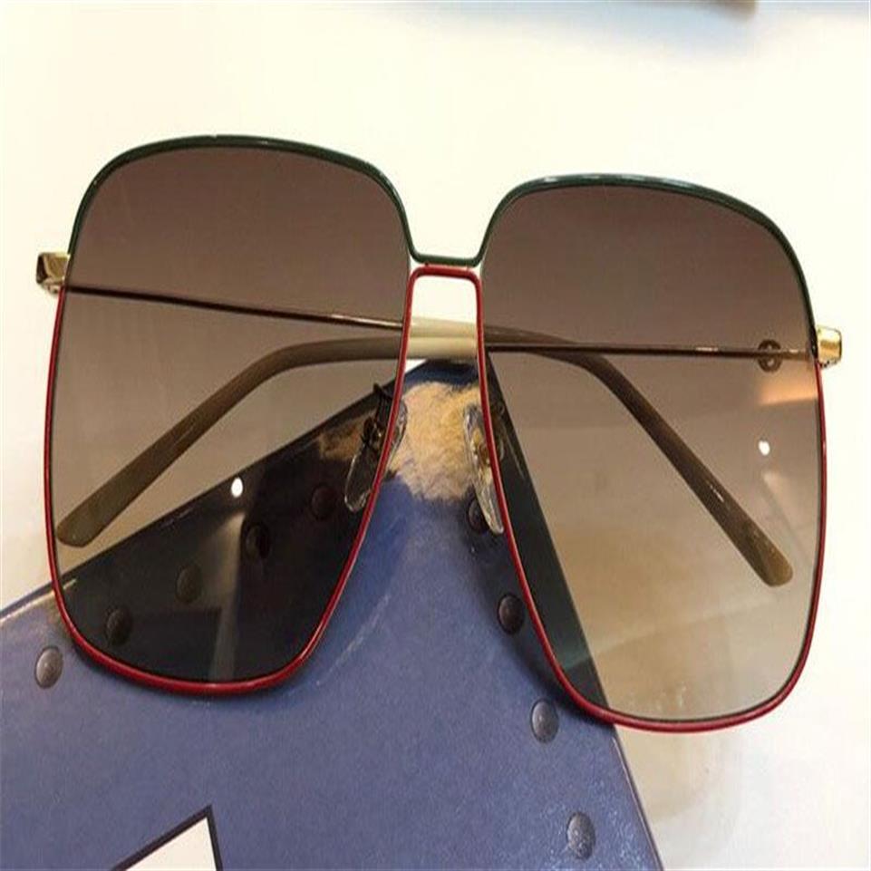 Novos óculos de sol de designer de moda 0394s armação quadrada de metal simples estilo popular uv 400 óculos de proteção ao ar livre para homens e mulheres2158