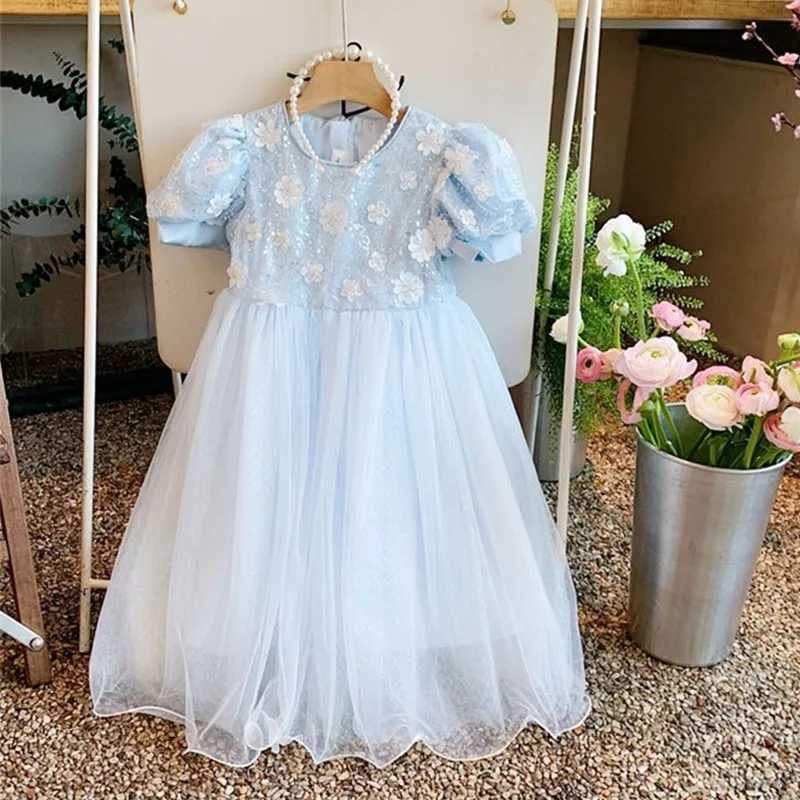 Girl's Dresses Girls Tutu Dress Summer Sequined Embroidery Toddler Kids Dresses Baby Fashion Clothes Ball Gown 2-8Y