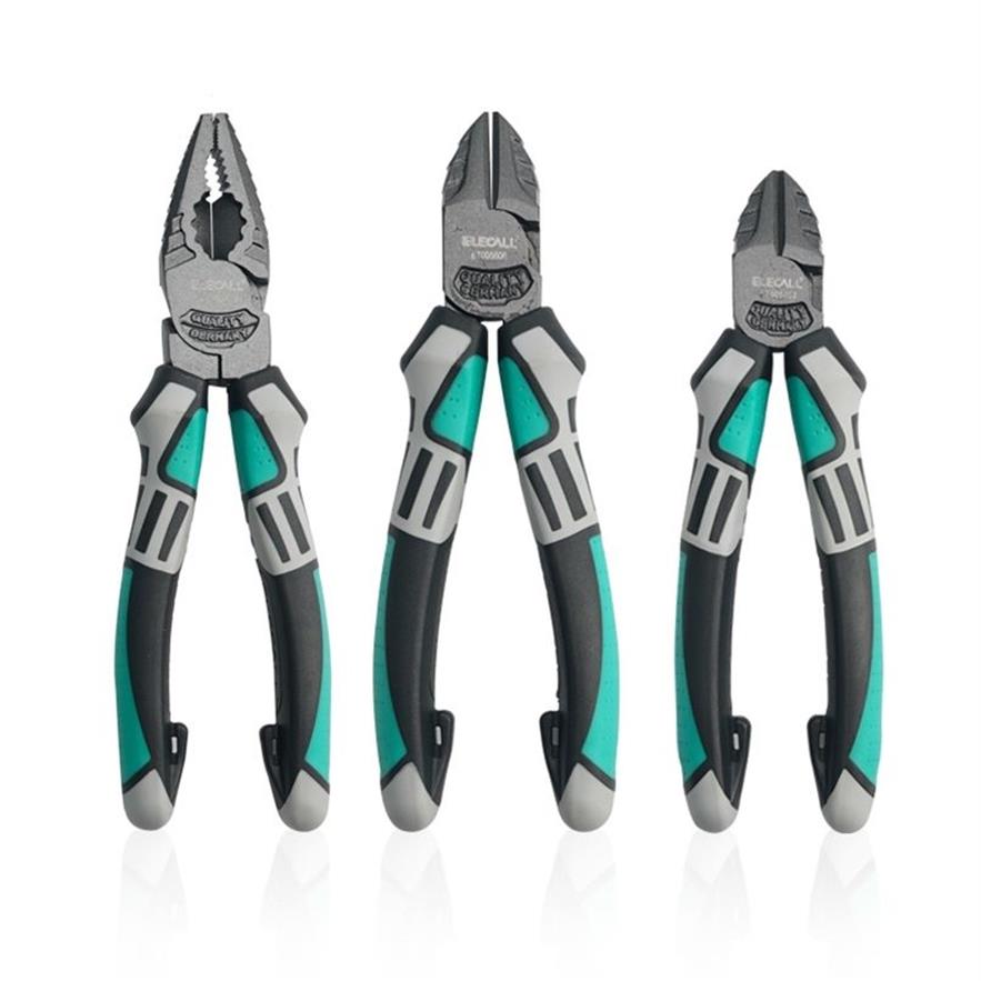 Elecall Wire Cutter Pliers 6 7斜めのプライヤー切断ニッパーワイヤーストリッパープライヤーケーブルカッター用ハンドツールElecri256Q