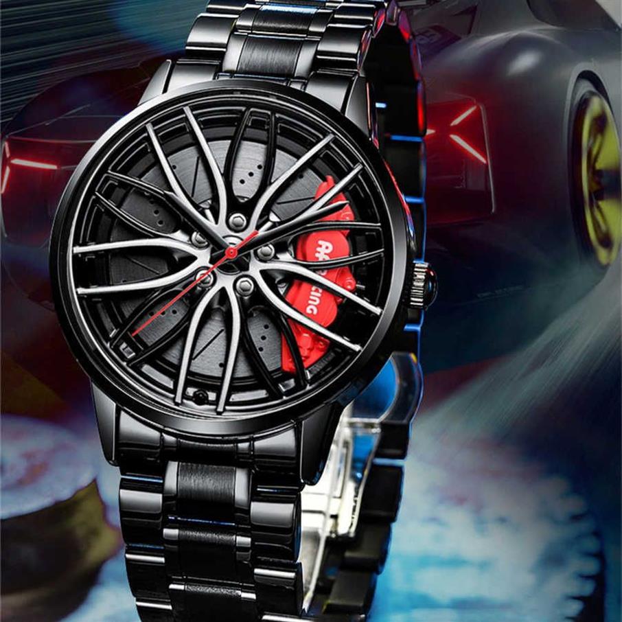 Montres pour hommes étanche roue voiture jante Quartz sport pour hommes horloge Relogio Masculino Volks 210728219o