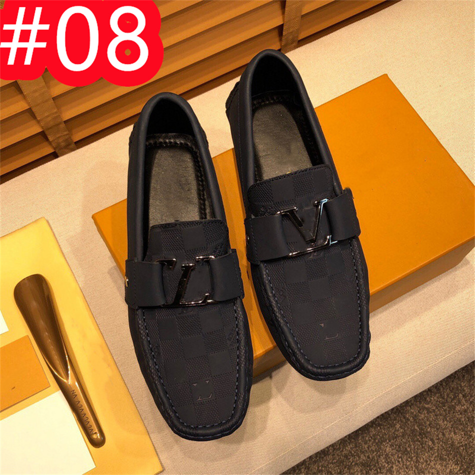 80odell designer loafers män handgjorda läderskor avslappnade körlägenheter slip-on skor moccasins båtskor svart/vit/blå plus storlek 38-46