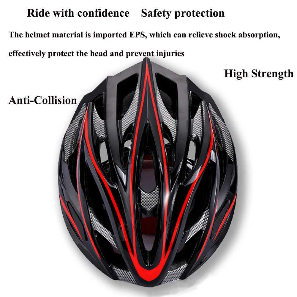 Caschi da arrampicata Casco da ciclismo ultraleggero Design a fiamma MTB Casco da bici regolabile la sicurezza su strada Casco da bicicletta modellato integralmente