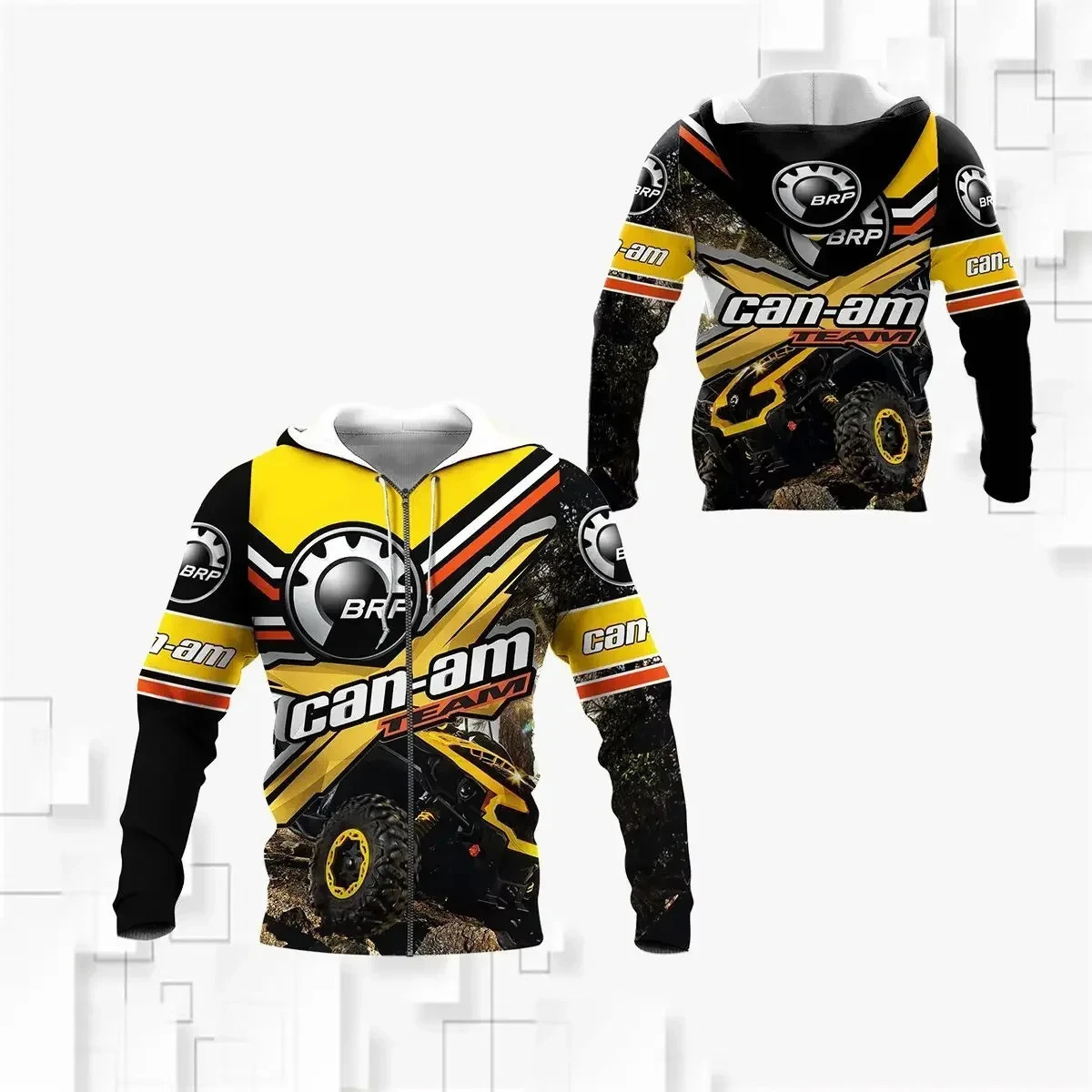 Heren Hoodies Sweatshirts Brp Canam 3DPrint est Offroad Racing Car Unique MenDames Cosy Harajuku Casual Streetwear HoodiesRitsSweatshirt Stijl 2 231219