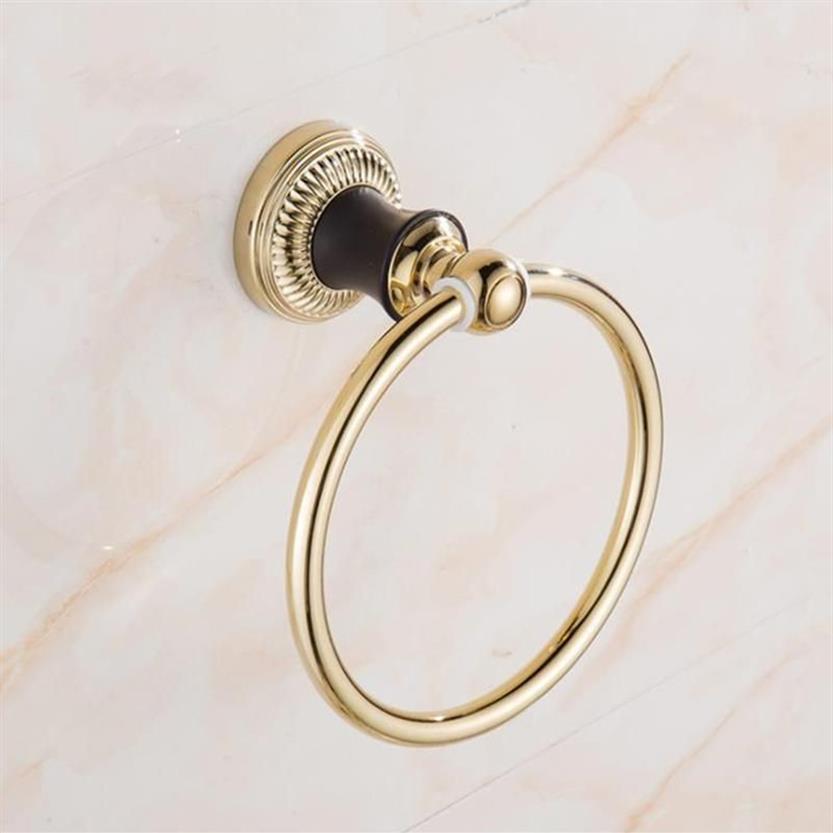 Stainless Steel Rose Gold Gold Towel Ring Hanging Round Simple European Bathroom Accessories Rings158R