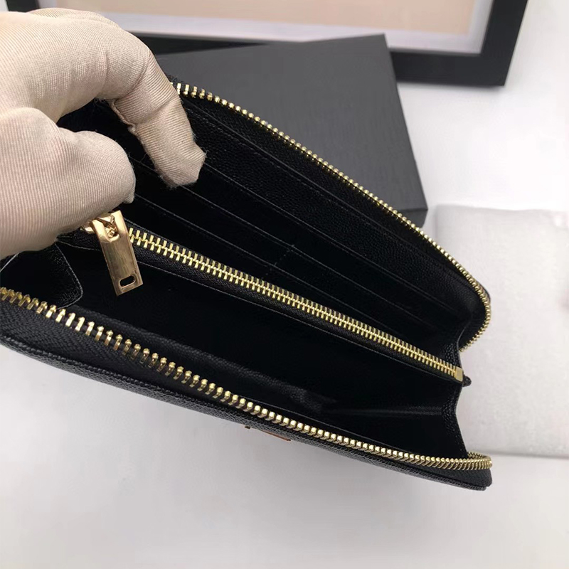 Diseñador de cuero genuino Mujeres Cartera larga Mujer Monedero Moda 5A Descuento Caja original Titular de la tarjeta Bolso de las señoras Lujos Carteras de diseñador