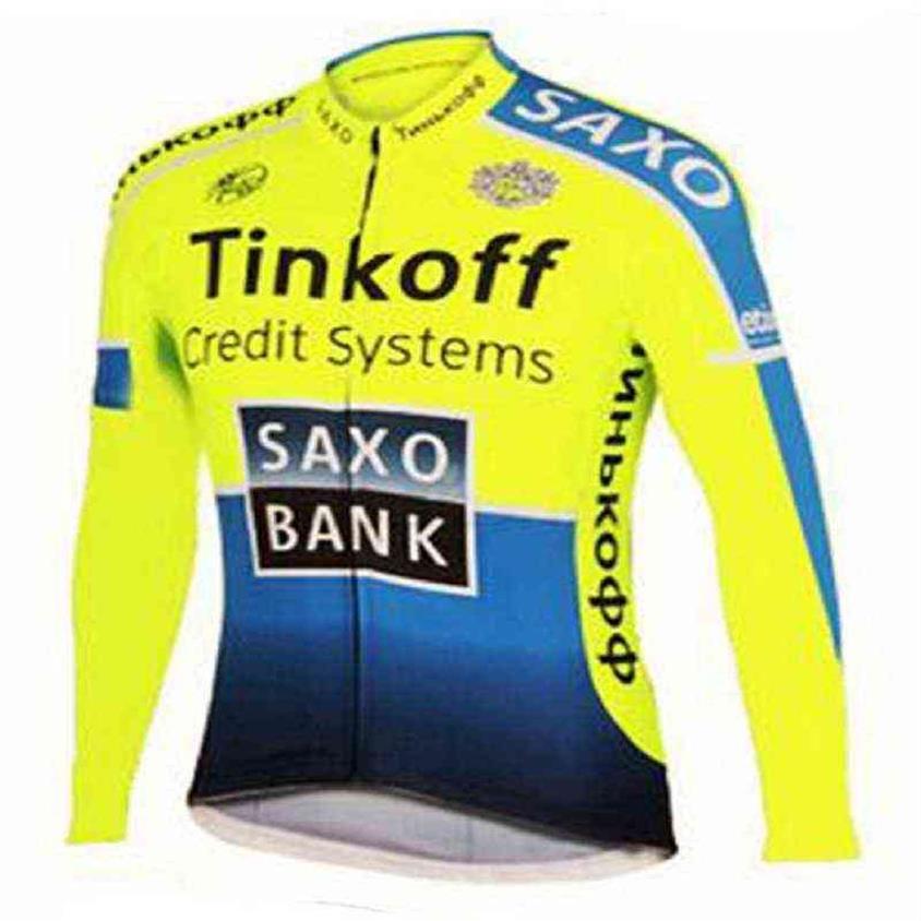 2021 Nouveau Tinkoff Maillot de cyclisme à manches longues Ropa Ciclismo Team Automne Vêtements de vélo Chemise de vélo Maillot VTT Vêtements Jacke H22042219j