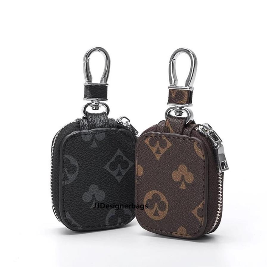 2021 Vintage Car Key Case Male PU Leather Keys Holder Wallet Women Smart Housekeeper Zipper Keychain Pouch Bag Wallets306q256W