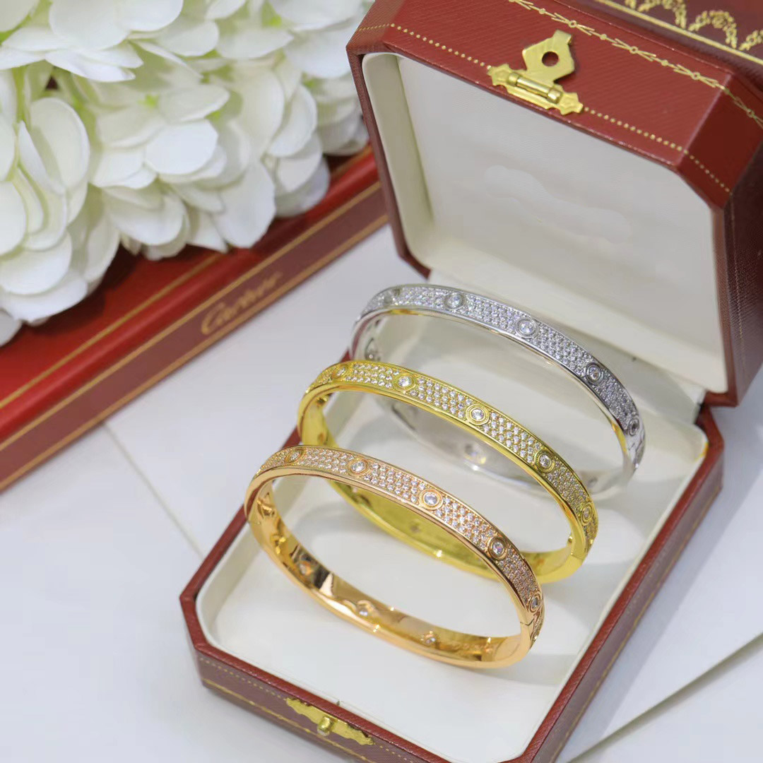 Bracciale di design bracciale bracciali di lusso coppia regalo di compleanno San Valentino fidanzata gioielli con diamanti cento RE5O