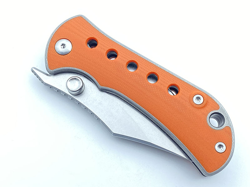 Składany nóż K110 TC4 TITANIUM INLAY G10 KARUNKA KARE BED TS422-K110-ORANGE