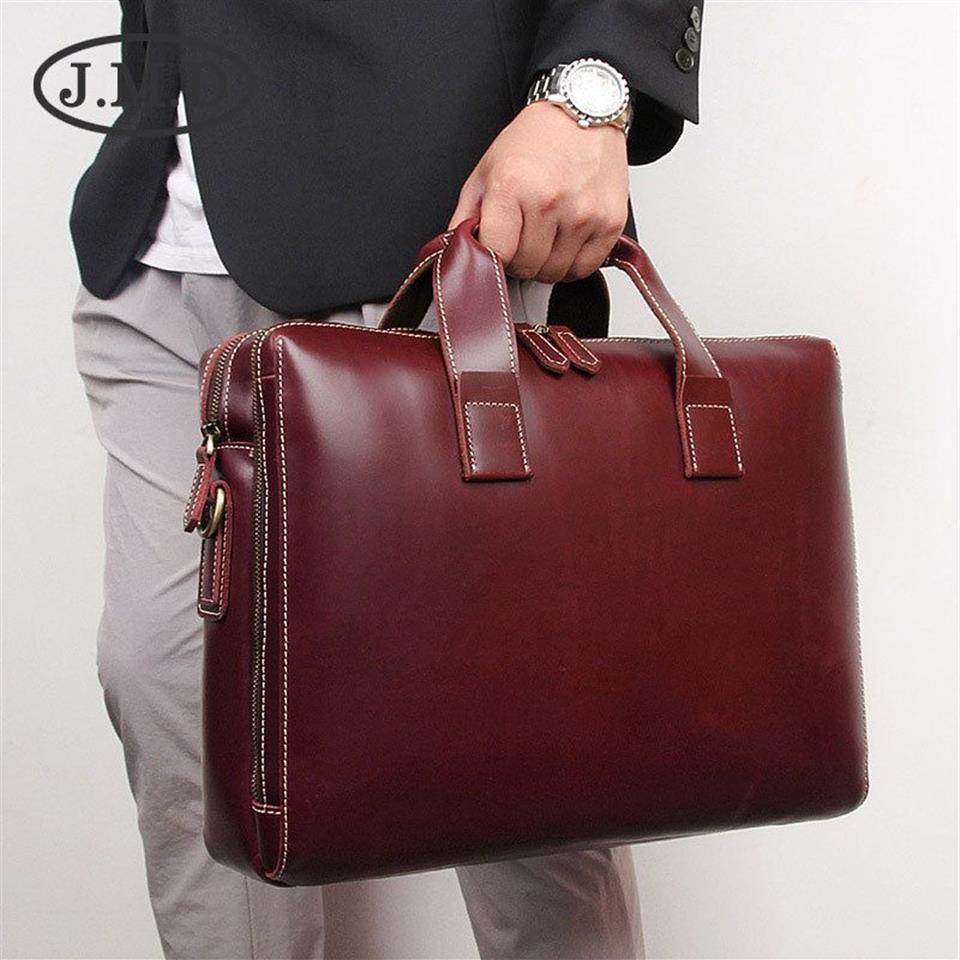 J M D 2019 Ny högkvalitativ 100% Real Leather Ship Men Portcases Messenger Bag Laptop Bags Hand Bag 7167256T