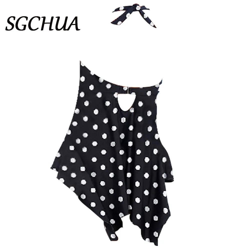 Wear Plus Size Polka Dot Swimwear Brasileiro Sexy Backless 2 Peças Tankini Maiô Malha Maiô Tamanho Grande Senhoras Praia Maiô