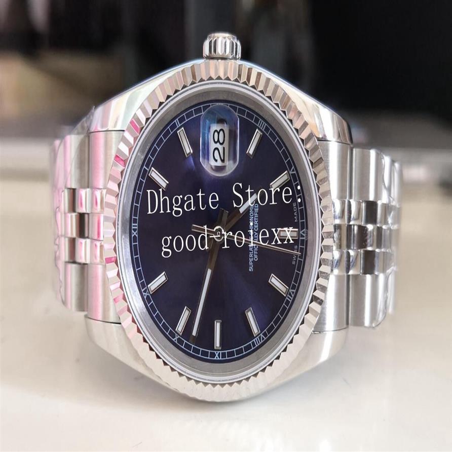 18 stijl 36 mm horloge herenhorloges automatisch 2813 uurwerk blauw zilveren jubileum wijzerplaat armband BP fabriek 116234 datum diamant Cr256f