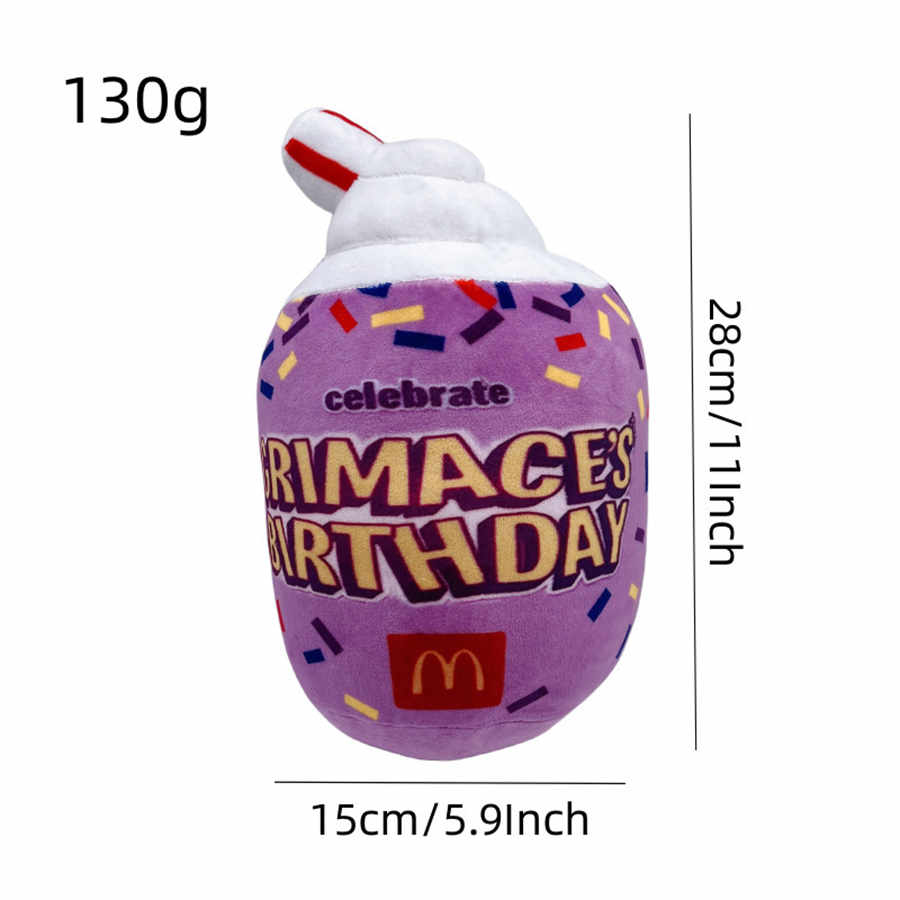 Jouets animaux en peluche Grimace Shake chapeau jaune violet Grimace Milkshake monstre en peluche cadeau de noël