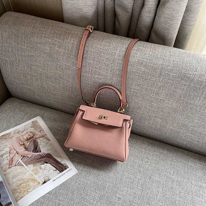 Luxury Designer Totes Bag Cellkyer Mini lychee leather bag Fashion cross body bag lock button women's bag Cow leather shoulder bag