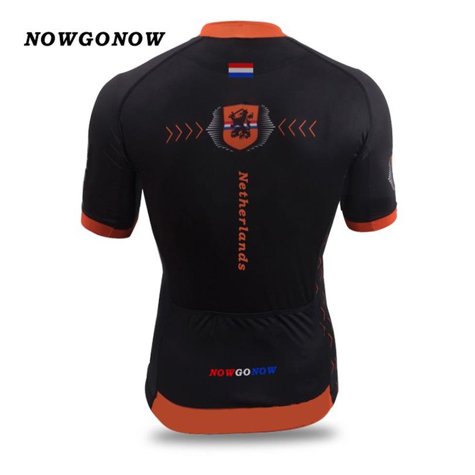 Camisa de ciclismo masculina 2017, bandeira da equipe nacional da holanda, preto, roupa de bicicleta, corrida, equitação, mtb, estrada, sportwear294l