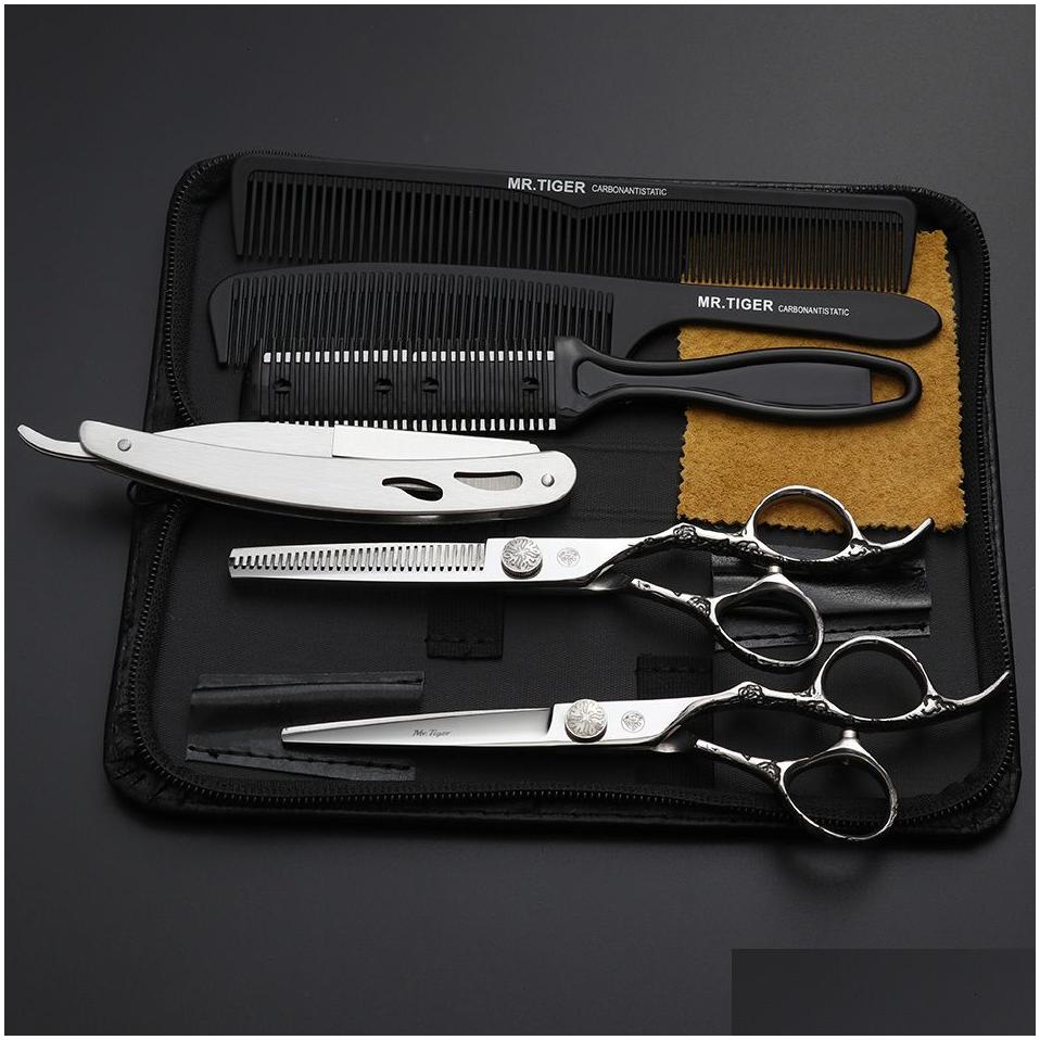 Hair Scissors Hair Scissors Sharp Blade Professional 55 60 Salon Cutting Shears Barber Hairdressing 230706 Drop Delivery Hair Products Dhnzm