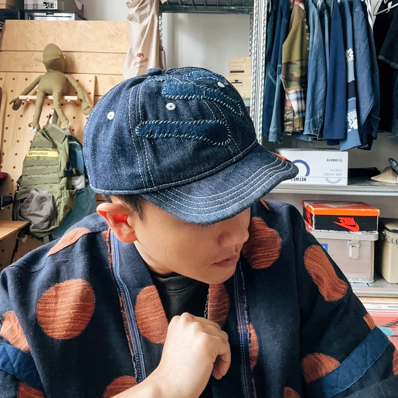 Chapeau en Denim brodé Vintage pour hommes et femmes, casquettes de Baseball réglables