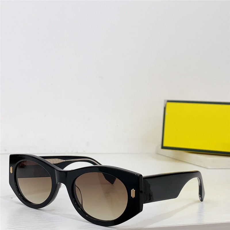 Nouveau design de mode Cat Eye Sunglasses 40125F Cadre d'accès à l'acétate Lentins ovales Simple and Popular Style Outdoor UV400 GROUPES DE PROTECTION