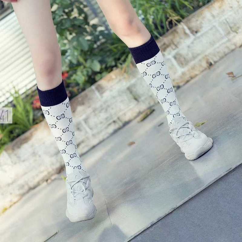 Socks & Hosiery designer winter sock G full letter knee length calf socks slim plastic breathable thin JK long legs net red outside ANMN