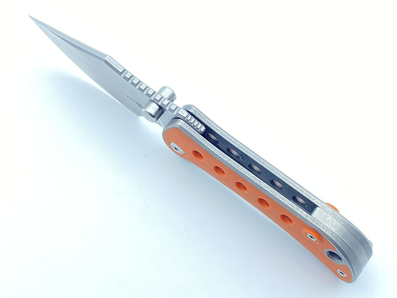 Składany nóż K110 TC4 TITANIUM INLAY G10 KARUNKA KARE BED TS422-K110-ORANGE