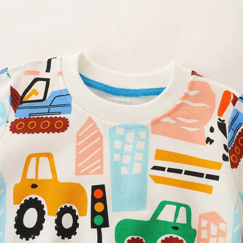 Pullover Bumeex Bambini Ragazzi Felpa Autunno Vestito bambini Manica lunga Cartoon Pullover Maglione Ragazzi Girocollo Maglione 2-7 anniL231215