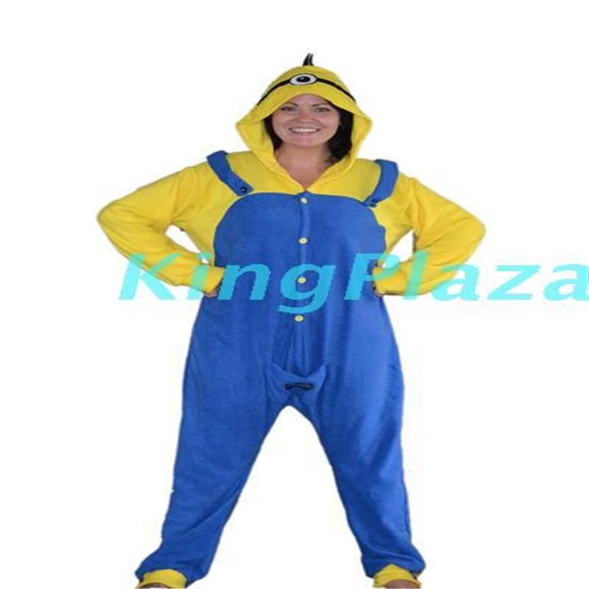 Cosplay Desprezível um olho boca amarelo One Piece Pijama Onesie Unisex Adulto Traje Jorge Pijama Pijama Animais Dos Desenhos Animados Costum267z