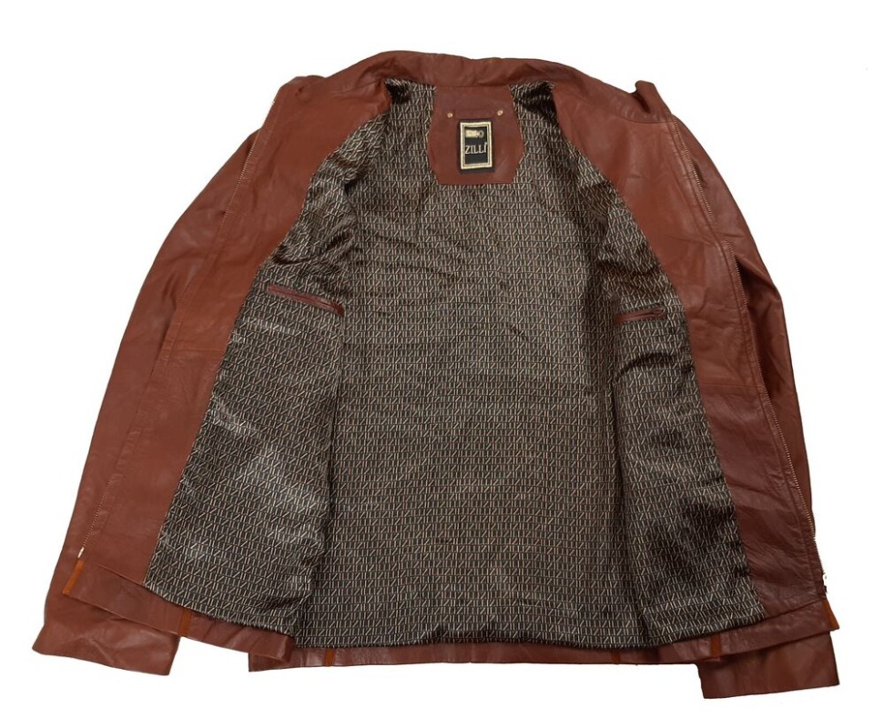 Jaqueta de couro masculina designer zilli jaquetas marrom masculino casacos clássico designer leve outerwear
