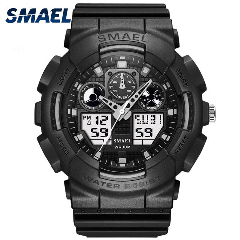 SMAEL Merk Horloge Mannen Sport LED Digitale Mannelijke ClockWristwath herenhorloge topmerk luxe Relogios Masculino Montre Homme WS1027324y