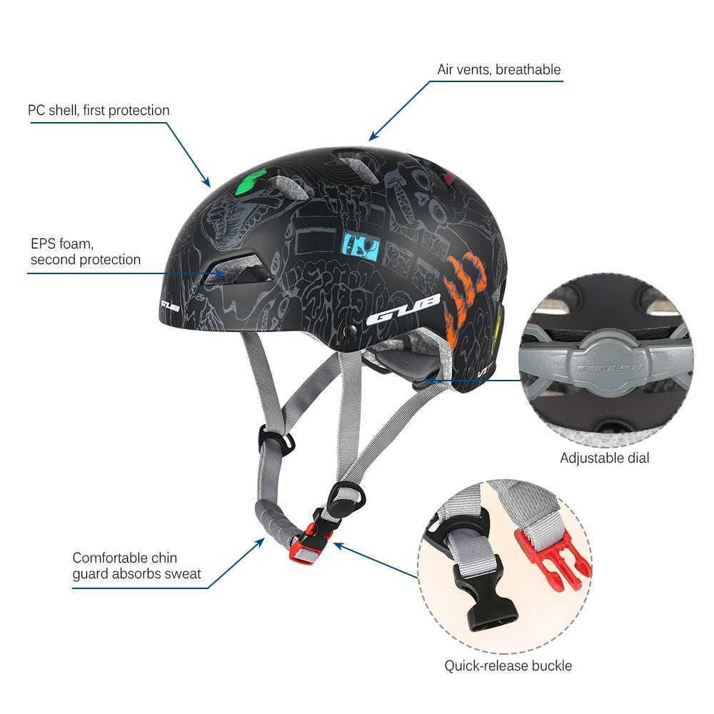 Hełm do wspinaczki Gub Road Rower Hełm dla mężczyzn dla mężczyzn na zewnątrz łyżwiarce wspinaczkowe rower sportowy Casual Cylling Helmet Safety Cap 56-61 cm