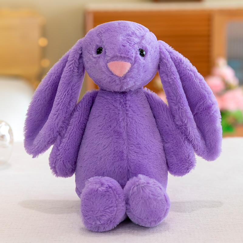 Bunny Plush Toy 30cm Cartoon Soft Long Ear Rabbit fylld Animal Plush Doll Birthday Valentine's Day påskgåvor till barn Vuxna flickvän