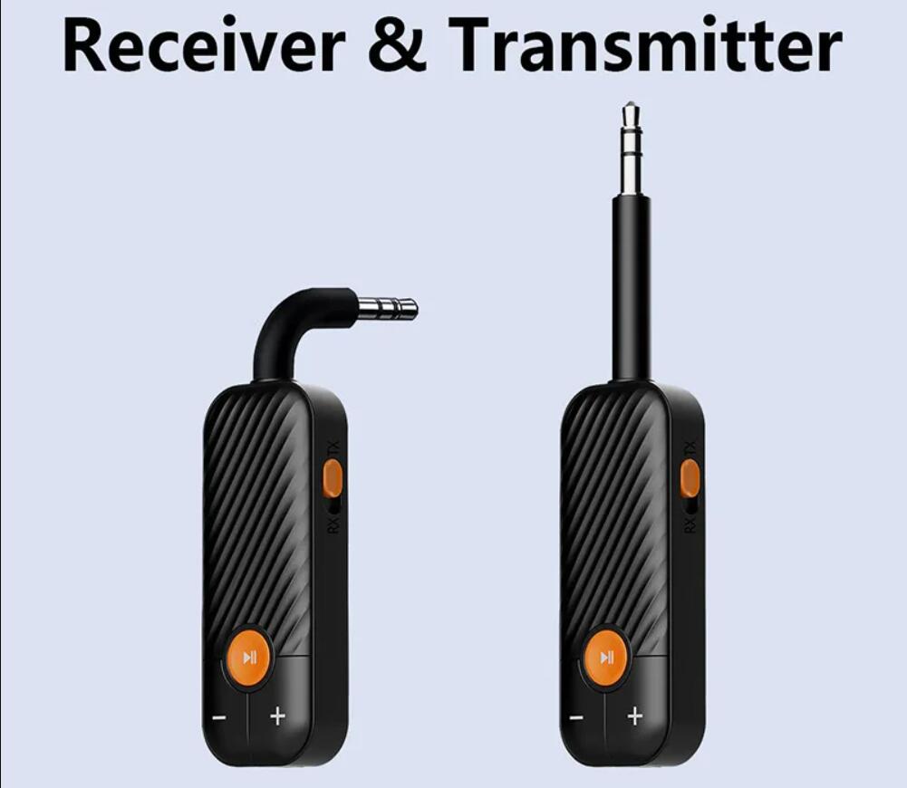 BT16 5.2 Bluetooth-compatible Adapter 2-in-1 Wireless Music Transmitter Receiver With Microphone Stereo Sound