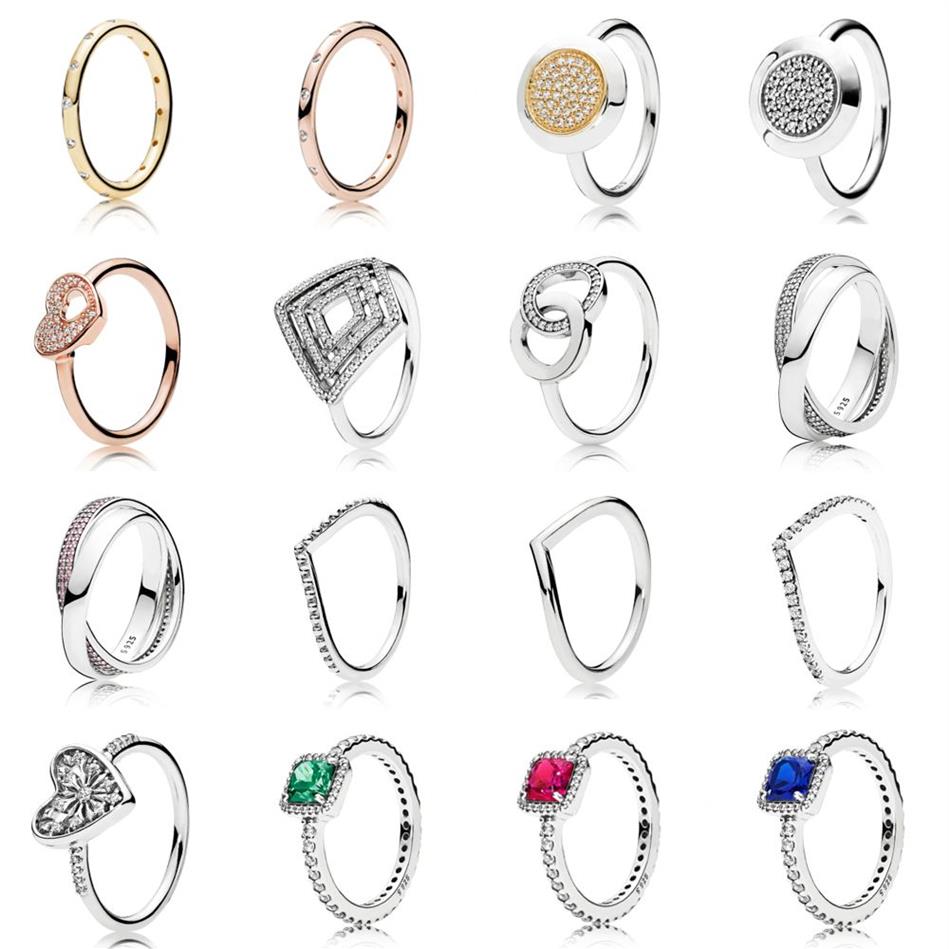 NIEUWE 2021 100% 925 Sterling Silver150178CZ FONKELENDE DRUPPELS Ring en luxe DIY Vrouwen Originele Armband Mode-sieraden Gift331B