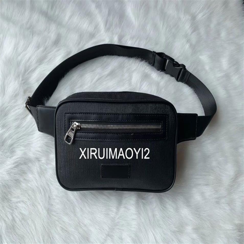 Men leather bags Unisex Men Women leather Runner Fanny Pack Belly Waist Bum Bag Fitness Running Belt Jogging Pouch Back grid Outdo2987