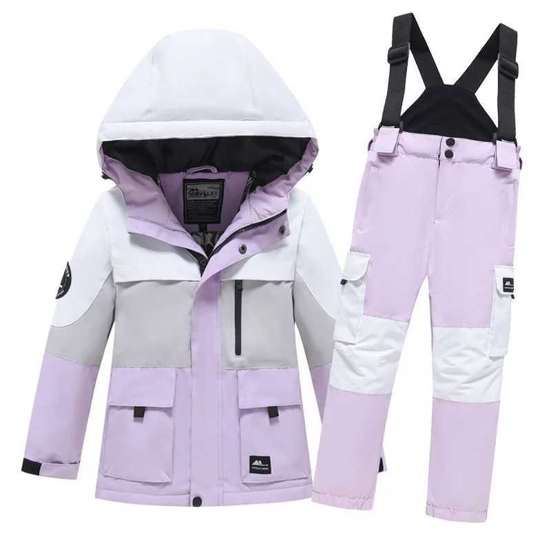 Trui Kindersneeuwpak Snowboardkledingsets Outdoorsportkleding Ski-jas en riembroek Kinderkostuums Jongens en meisjes'L231215