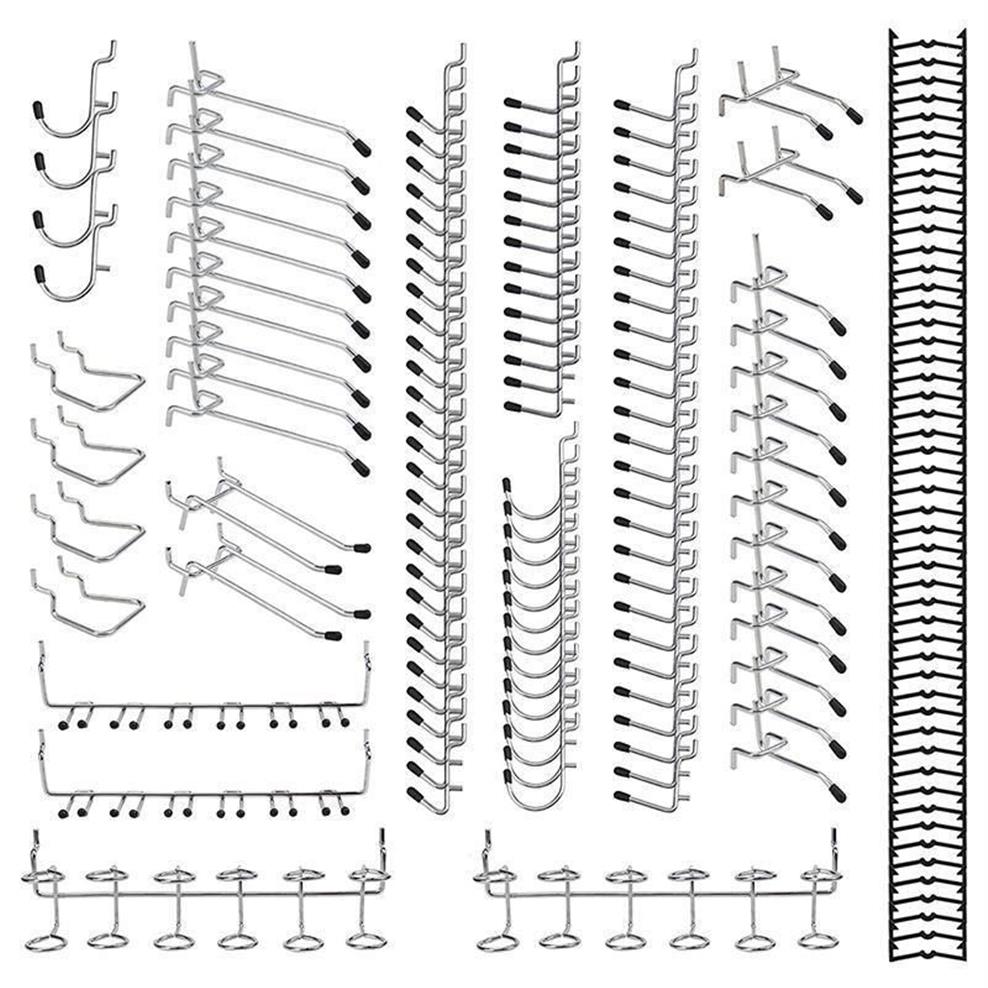 170-teiliges Stecktafel-Hakensortiment, Stecktafel-Zubehör-Set, Steckhaken mit Metallhaken, Set, Steckschlösser, 1300T