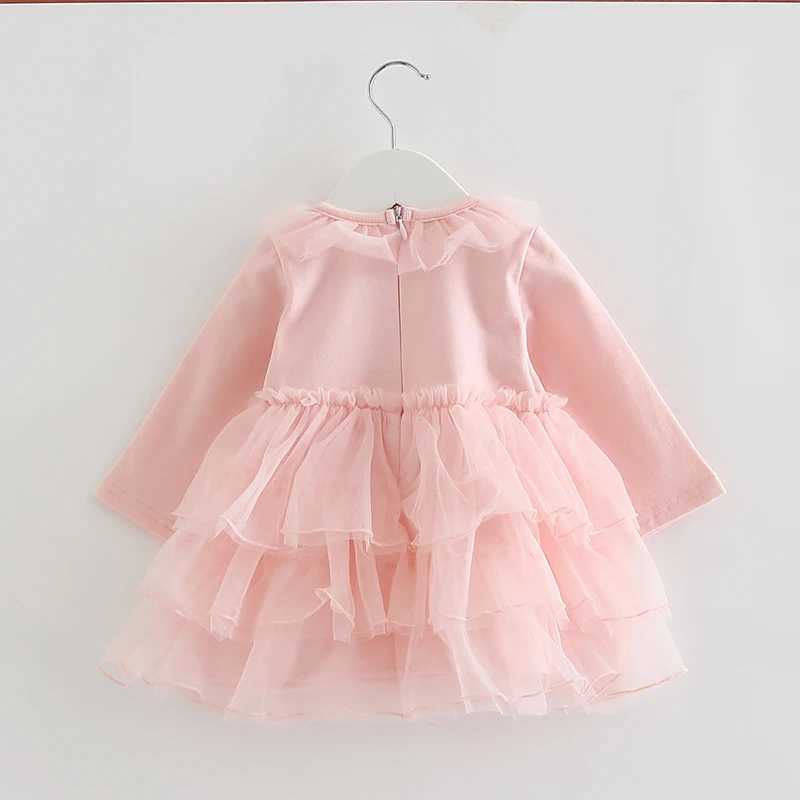 Girl's Dresses Christening Clothes For Baby Girl Clothes Cute Wedding Birthday Dresses Sequined Party Princess Layered Dress 0-3Y