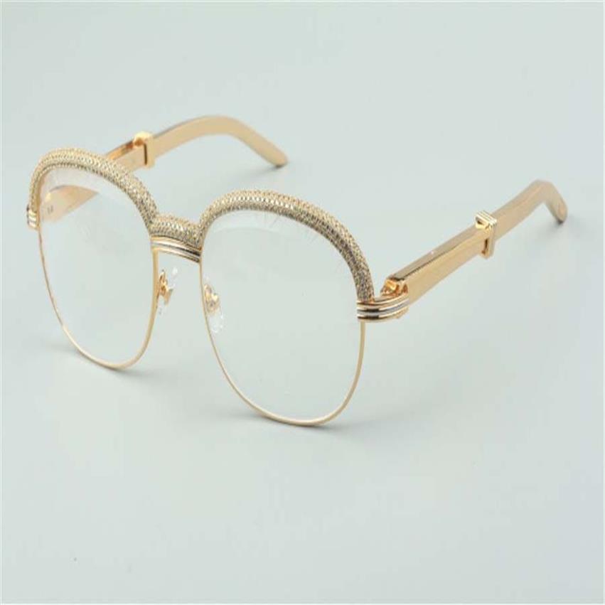 20 occhiali da vista con aste in acciaio inossidabile di alta qualità con montatura sopracciglia con diamanti di fascia alta 1116728-A Taglia 60-18-140mm256F