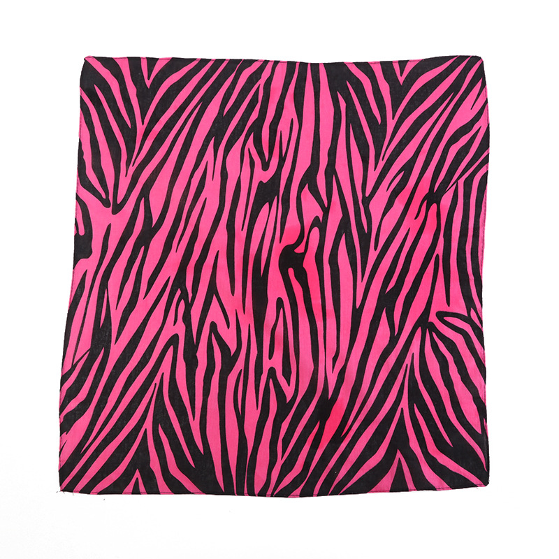 wholesale 100% cotton material high quality headband scarf fashion printing zebra-stripe bandanas scarf