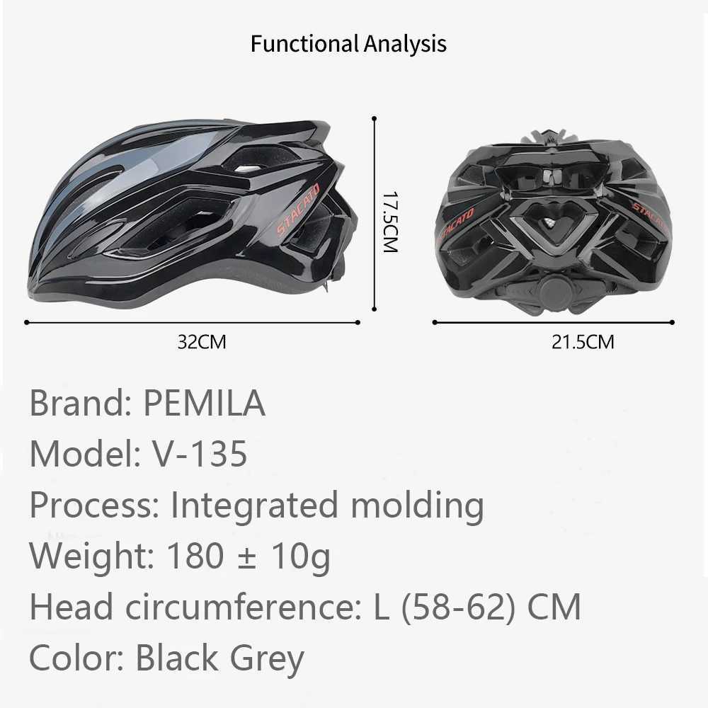 Casques d'escalade PEMILA casque de cyclisme ultraléger casquette de sécurité de vélo casque de vélo pour femmes hommes équipements de vélo de course e-bike 180g vtt casque de vélo