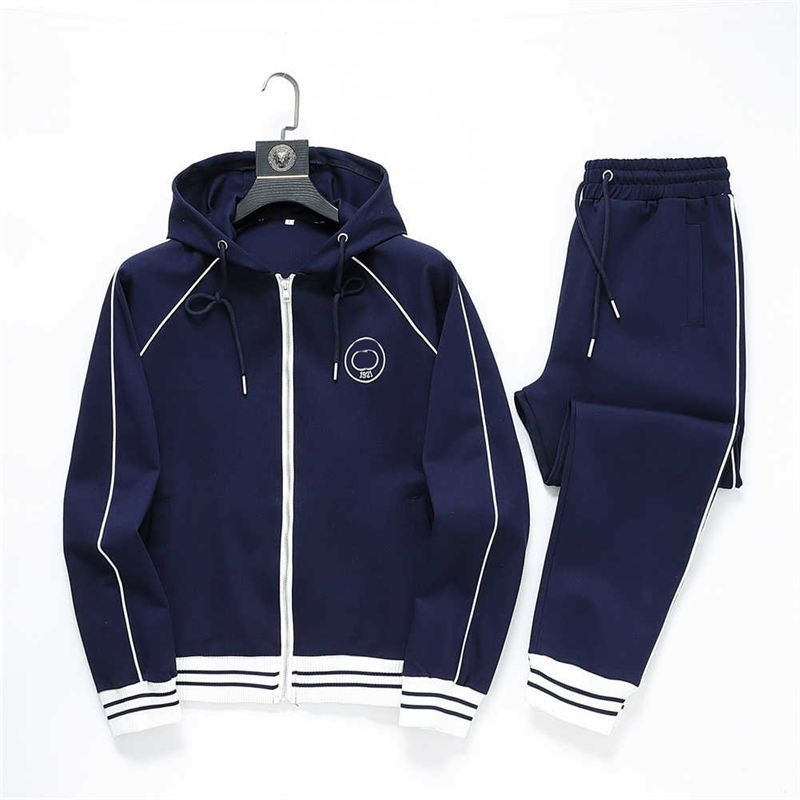 Herrdräktdesigner Hooded Sportswear Europe och USA: s tvådelar med kvinnors långärmade hoodiejacka byxor Spring och Autumn Sportswear M-3XL