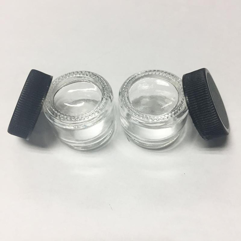 Frascos superiores de parafuso de concentrado de vidro de 5ml para recipientes de maquiagem de bálsamo labial concentrado essencial