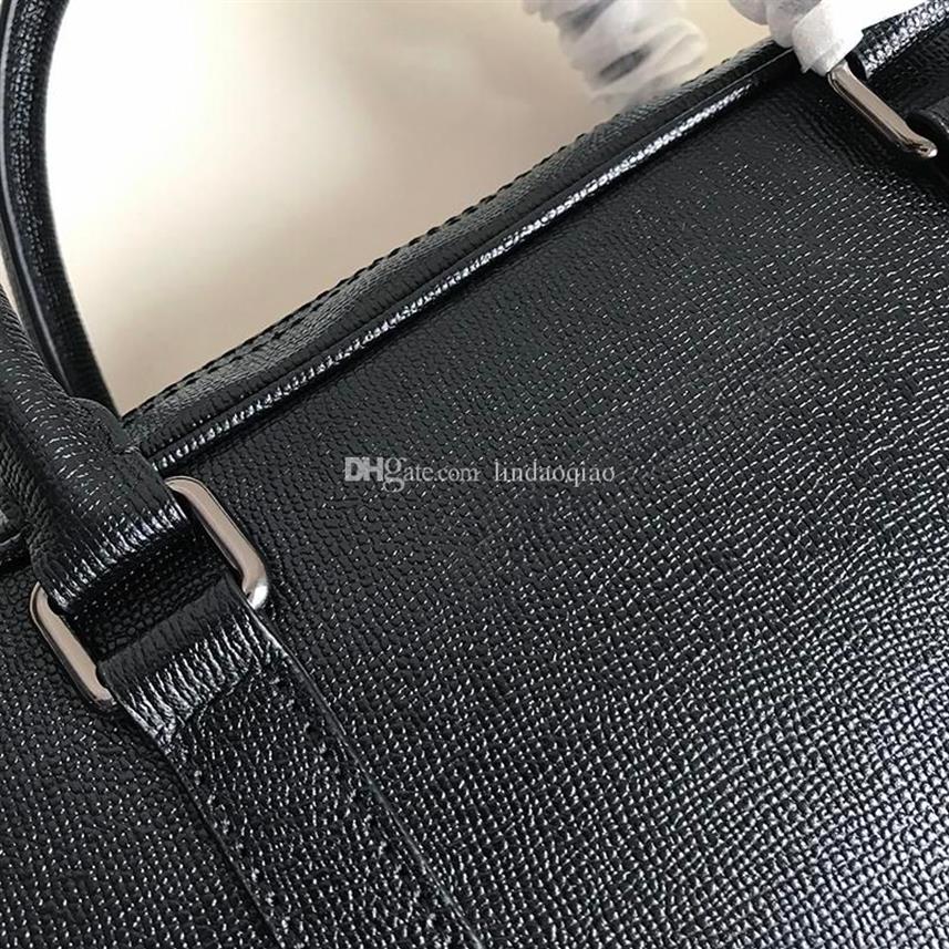 B Brand Mens Business Bag Real Leather Mens Document Bag Högkvalitativ män BRECASSER Designer Brand Herr Bag Brand 239m