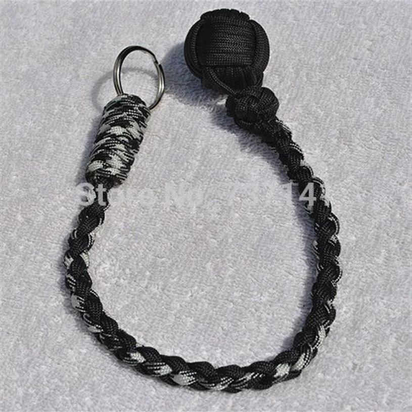 PARACORD MONKEY FIST Keechchain 1 Sfera in acciaio L'autodifesa è realizzata a mano in China260G