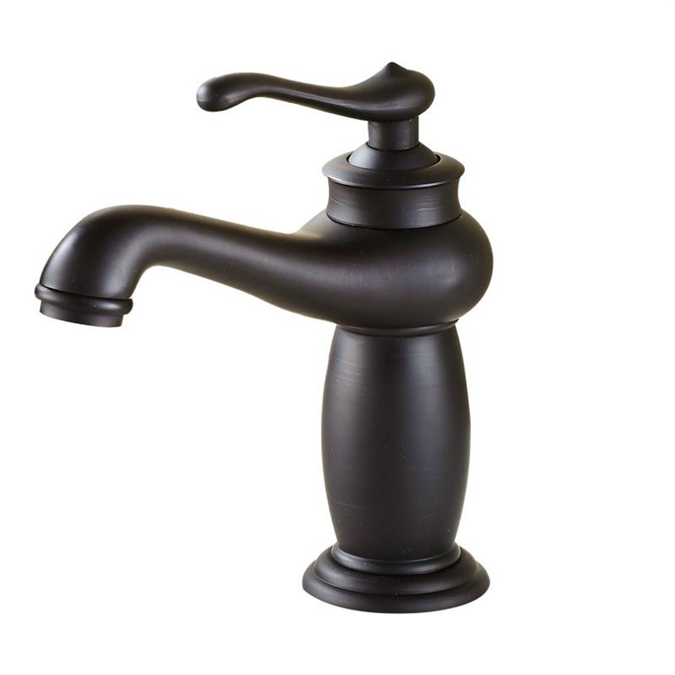 Robinets de salle de bains, robinet d'évier, robinets de lavabo, robinet Vintage mélangeur d'évier, robinet noir Bras de lavabo 236F