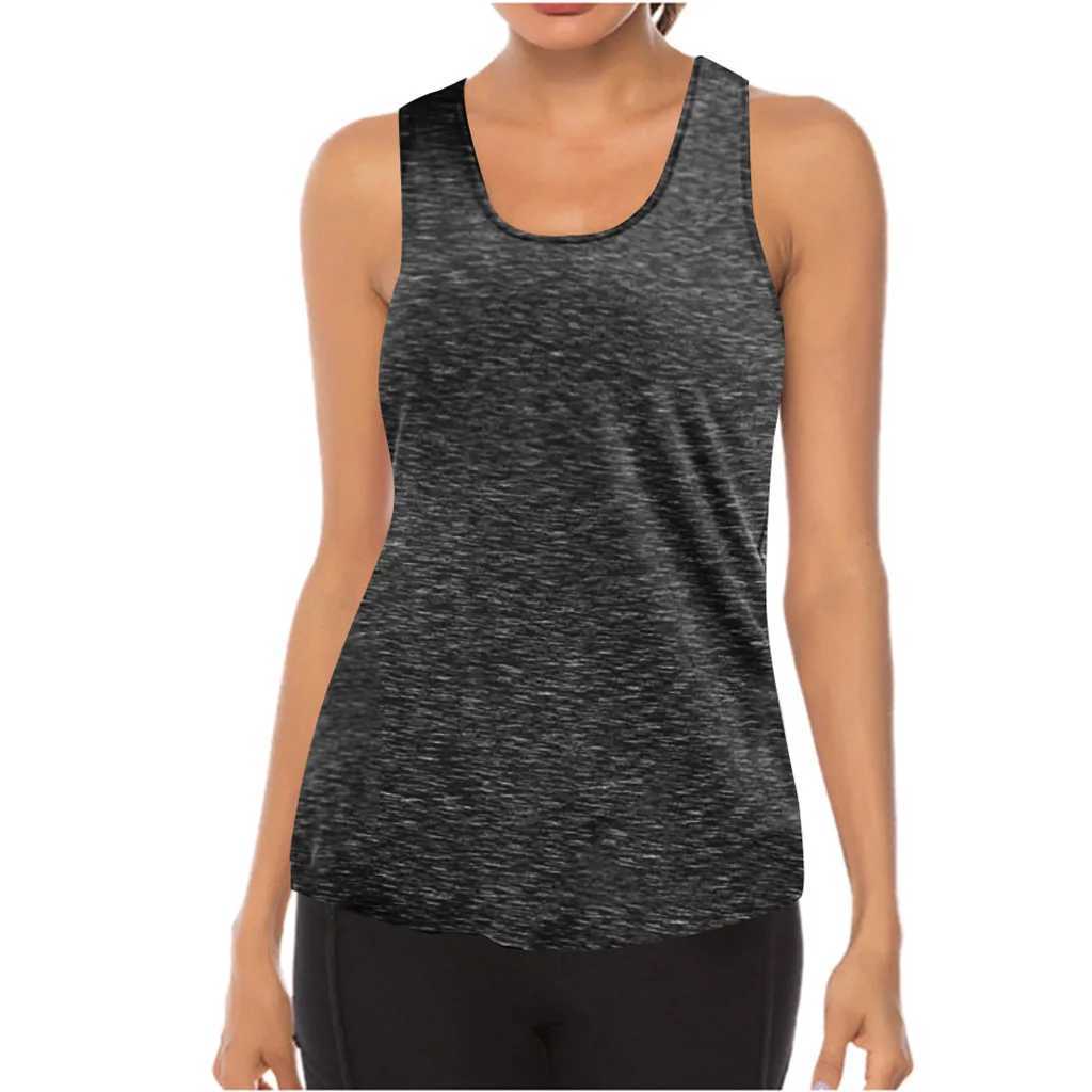 Tenue de yoga Femme Yoga Tops Loose Verbe sport mince Viete respirante T-shirt sans manches Gym Fitness Running Shirts Girls Sexy Tank Topsl231221