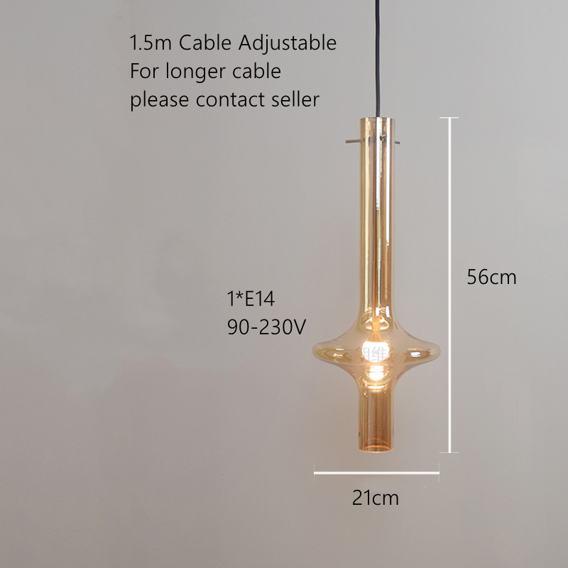 Nordisk designer modern enkel glas ljuskrona trapprestaurang bar fönster showroom sovrum nettor röd säng lampa