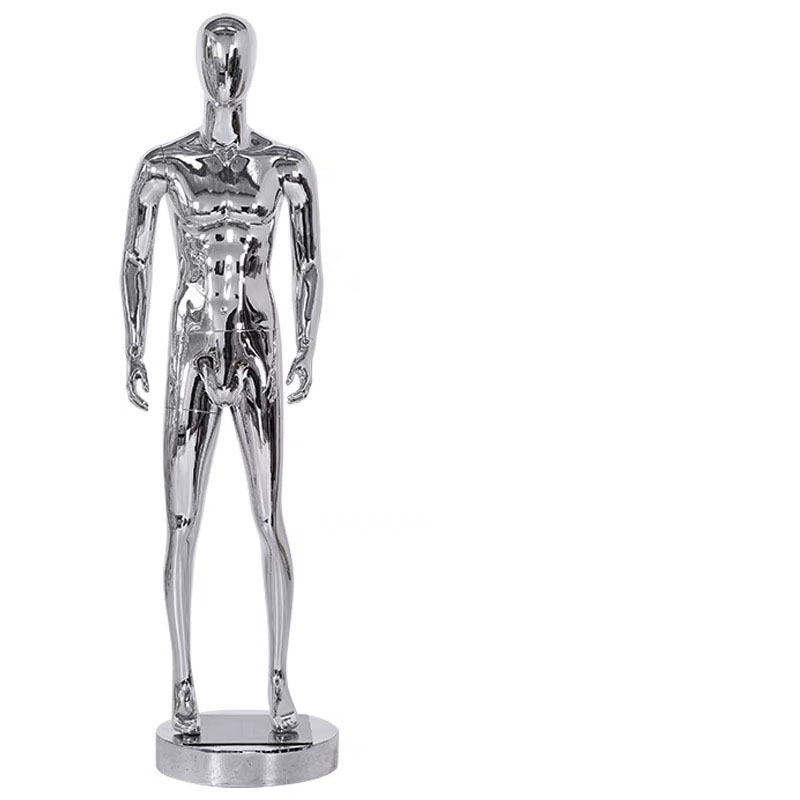 Högkvalitativ silver mannequin Men Model Electropling Manikin Factory Direct Sell