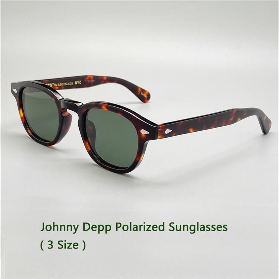 Lunettes de soleil lemtosh lentilles vertes polarisées hommes femme conduisant des lunettes de soleil marque concepteur vintage acétate Framesunglasses220n